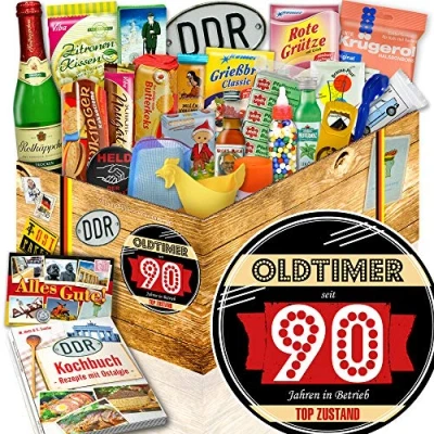Abbildung von Oldtimer 90 ++ zum 90. Geburtstag Geschenk Geschenkbox Nostalgie