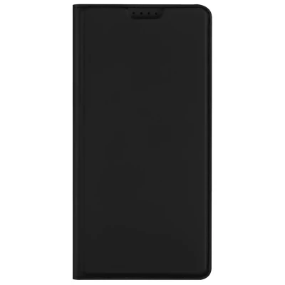 Abbildung von Xiaomi Poco X6 Pro Hülle Kunstleder Dux Ducis Klapphülle Handyhülle Schwarz