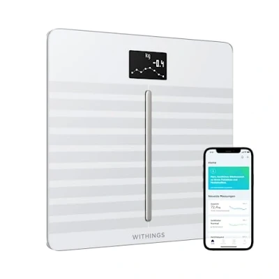 Abbildung von Withings Körper Analyse Waage Body Cardio WLAN BMI Körperfett white