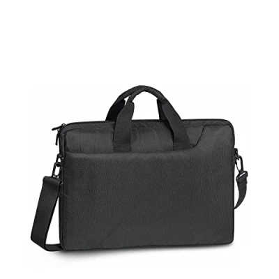 Abbildung von Rivacase Tasche für Notebooks bis 15.6 Zoll Sehr kompakte Laptoptasche mit gepolsterten Wänden, Reißverschluss und abnehmbarem, verstellbarem Tragegurt / 8035 (Schwarz)