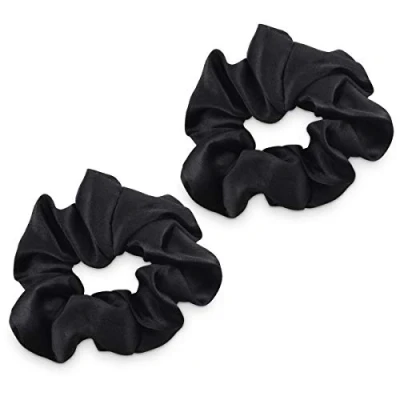 Abbildung von Navaris Haargummi 2 teiliges Set aus Seidenhaar Scrunchies, Haarbänder und Zopfgummis, tlg.