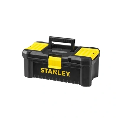 Abbildung von Stanley Werkzeugbox / Werkzeugkoffer (12.5&quot;, 32x18.8x13.2cm Werkzeugkiste mit Kunststoffschließen für Werkzeuge und Zubehör, zwei Organizer im Deckel Kleinteile, Box entnehmbarer Trage) STST1 75514