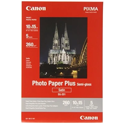 Abbildung von Canon SG 201 Fotopapier Plus seidenglanz 100x150mm 260 g/m² 5 Blatt
