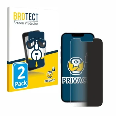 Abbildung von BROTECT (2 Stück Anti Spy Blickschutzfolie für Apple iPhone 14 Privacy Screen Protector [Displayschutz Folie, Sichtschutz, Blaulichtfilter]