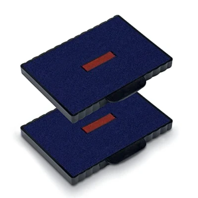 Abbildung von Trodat Ersatzkissen 6/511/2 für Professional 54110 und 54510 Stempelfarbe blau/rot, 2er Pack