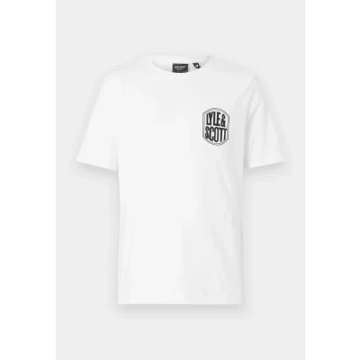 Abbildung von Lyle &amp; Scott Embroidered Badge Graphic Tshirt print, Herren, Größe: Medium, White