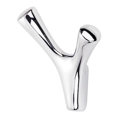 Abbildung von SO TECH® Kleiderhaken Garderobenhaken BICORNO 8,2 x 7,1 cm, (1 St), Chrom poliert inklusive Befestigungsschrauben und Dübel