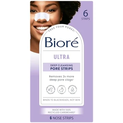 Abbildung von Biore Ultra Porenstreifen mit Glycerin, 6 Stück (1 Stück), Paket kann variieren