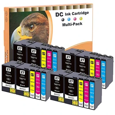 Abbildung von D&amp;C 20 Ersetzt für Epson 27XL 27 Druckerpatronen Workforce WF 3600 Series, 3620 DWF, WF, 3640 DTWF, 7110 DTW, 7600 7610 7620 DTWF