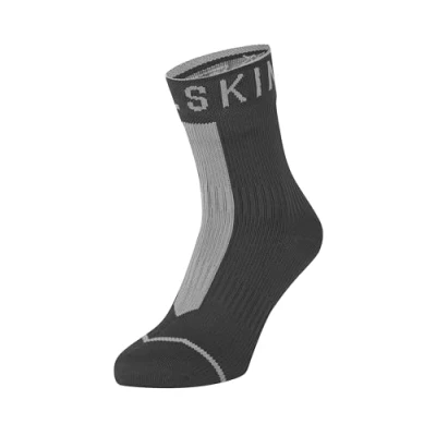 Abbildung von Sealskinz Unisex Allwetter Wasserdichte Socken mit Hydrostop Knöchellang, Schwarz, L