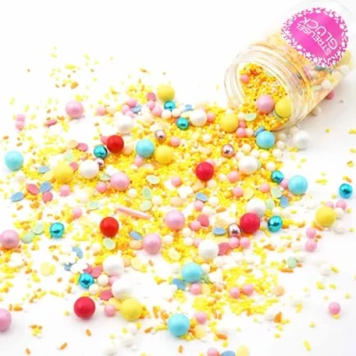 Abbildung von STREUSEL Osterei bunt Mix 90g Zuckerstreusel Ostern Frühling Plätzchen GLÜCK Sprinkles für Tortendeko Geburtstag Blumen Party Muffins Cupcakes Cake Pops
