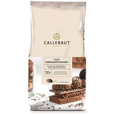 Abbildung von Callebaut Dark Chocolate Mousse 75% 800g Packung (Dunkle Scholaden Mousse)