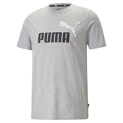 Abbildung von Puma LOGO TEE Tshirt print, Herren, Größe: Large, Light gray heather