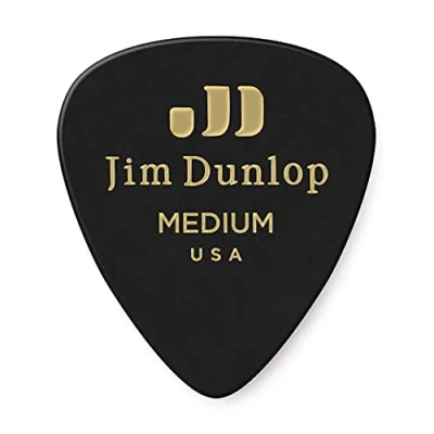 Abbildung von JIM DUNLOP Plektrum Genuine Celluloid Classic, 72 Stück, Schwarz, Medium