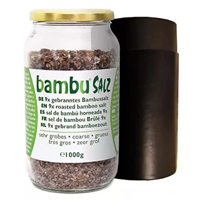 Abbildung von Aman Prana Bambussalz, 9x gebrannt sehr grob (groß), 1kg