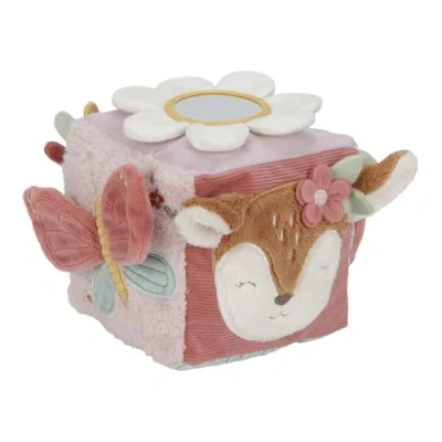 Abbildung von Little Dutch 9009 Stoff Activity Fühlwürfel Fairy Garden rosa