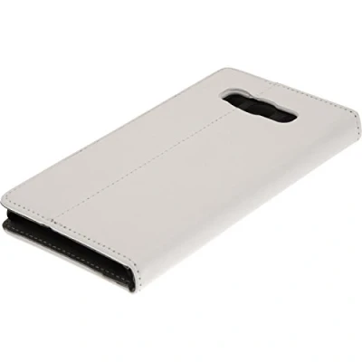 Abbildung von PhoneNatic Kunst Lederhülle kompatibel mit Samsung Galaxy J5 (2016) J510 Book Case weiß + 2 Schutzfolien