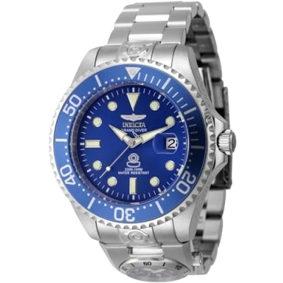 Abbildung von Invicta Grand Diver 45813 Herren Uhr Wasserdicht Analog Automatikuhr Edelstahl mit blauen zifferblat 47mm