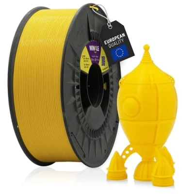 Abbildung von WINKLE PLA High Speed Filament (hohe Geschwindigkeit), Kanarienvogel, 3D Drucker Filament, 1,75 mm, 1 kg, gelbes PLA, schnelle Ausdrucke, hohe Geschwindigkeit, Spule mit kg