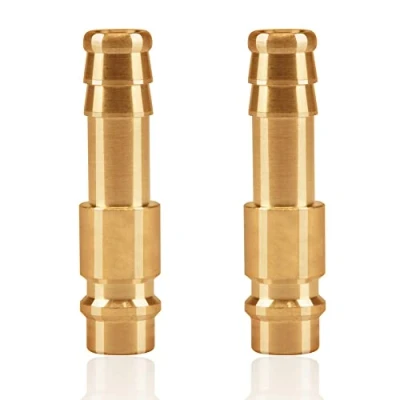 Abbildung von 2stk Druckluftkupplung Tülle 9mm Messing DN9 Kupplungsstecker Schlauchanschluss Kupplungsdose Schlauchstecker Ventilsteckdose Gewindestecker