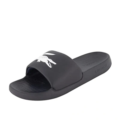 Abbildung von Lacoste Croco 1.0 Pantolette flach, Herren, Größe: 40.5, Navy/white Schuhe
