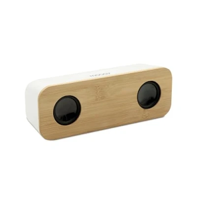 Abbildung von Mooov 477351 Tragbarer Lautsprecher, Bambus, Bluetooth, kabellos, Stereo, 10 W