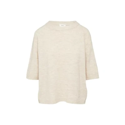 Abbildung von s.Oliver Kurzarm IM Relaxed FIT Strickpullover, Damen, Größe: 36, Beige