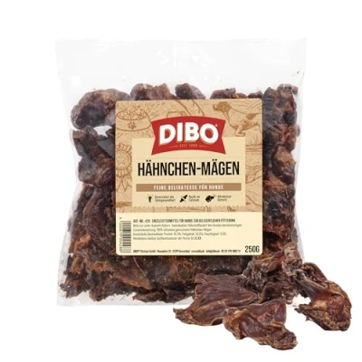 Abbildung von DIBO Hähnchenmägen, 250g Beutel, der kleine Naturkau Snack oder Leckerli für Zwischendurch, Hundefutter, Qualitätskauartikel ohne Chemie von