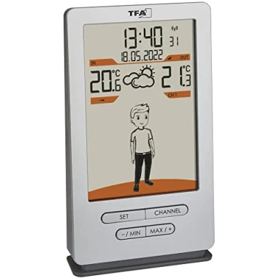 Abbildung von TFA Dostmann Weather Jack 35.1166 Wettersymbole Luftdrucktendenz Funkwetterstation