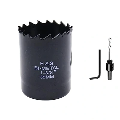 Abbildung von Lochsäge 35mm LAIWEI Bi Metall Rundlochfräser HSS Kreissägekopf, 1,8 mm stark, Schnitttiefe bis 38mm, geeignet für Holz, Kunststoff, Gipskarton und Metallrohre