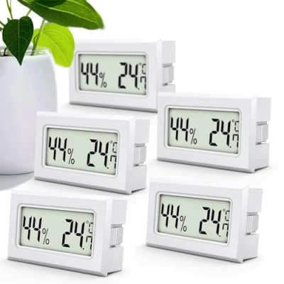 Abbildung von MAVORI Raumthermometer und Hygrometer innen mit sehr präzisen Messwerten, 5 tlg., Thermometer digital
