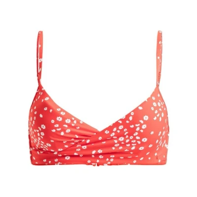 Abbildung von Roxy Classics WRAP Bikinitop, Damen, Größe: Medium, Poppy red dancing ditsy swim