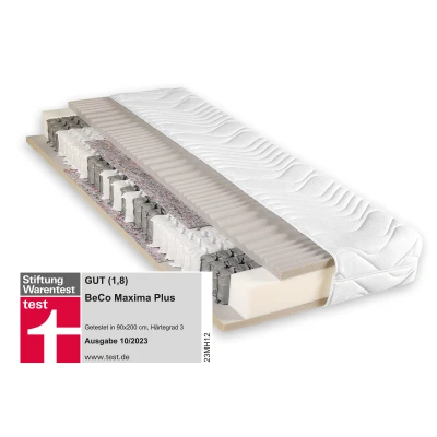 Abbildung von BeCo Maxima Plus Taschenfederkernmatratze 090x200cm 22 cm H3 hoch