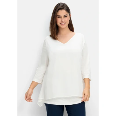 Abbildung von Sheego Bluse, Damen, Größe: 40/42, Offwhite