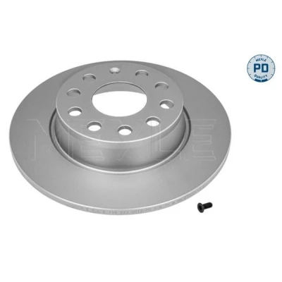 Abbildung von MEYLE 115 523 0012/PD Bremsscheibe Hinterachse 272 10 5 112 voll Zink Lamellen beschichtet mit Schrauben PD Quality VOLKSWAGEN: Touran I