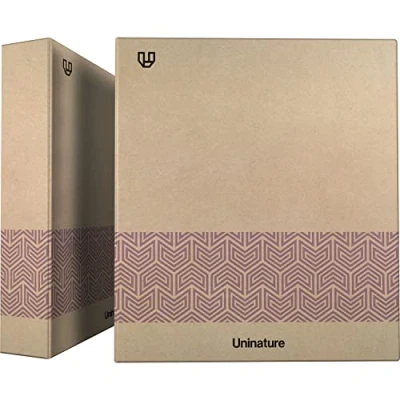 Abbildung von Unipapel Ringbuch aus recyceltem Kraftpapier A4 Violett 4 gemischte Ringe 40 mm Uninature Concept FSC zertifiziert