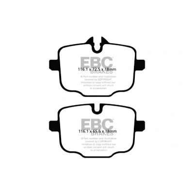 Abbildung von Bremsbelagsatz EBC BRAKES Yellow Stuff DP42089R, Hinten