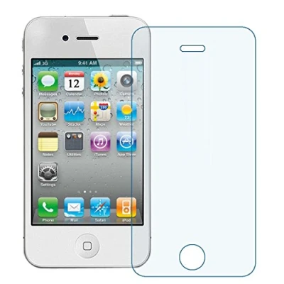 Abbildung von wortek Schutzfolie, kompatibel mit iPhone 4 / 4S, Schutzfolie Crystal Clear 3D Touch Folie Ultra dünn