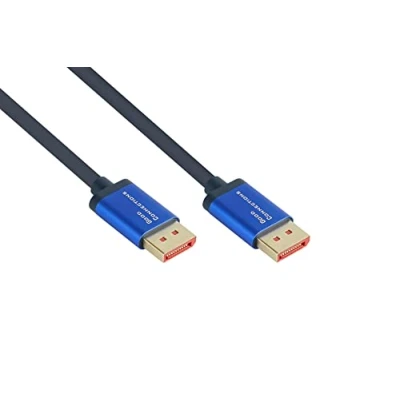 Abbildung von Good Connections SmartFLEX Ultra High Speed HDMI 2.1 Kabel 8K UHD 2 / 4K KUPFERLEITER, Aluminiumgehäuse HOCHFLEXIBEL dunkelblau PVC Mantel 1 m, 4521 SF010B