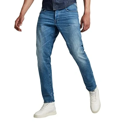 Abbildung von G STAR RAW Herren 3301 Regular Tapered Jeans, Blau (worn in azure 51003 B631 A795), 24W / 26L