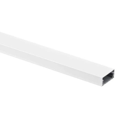 Abbildung von Alu Kabelkanal weiß eckig 115x5 cm für TV HiFi Computer Lampen Aluminium Abdeckung LED, Plasma oder LCD Fernseher