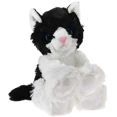 Abbildung von GLITTER KITTY Katzen Baby, schwarz/wei&szlig; Gr&ouml;sse 20 cm