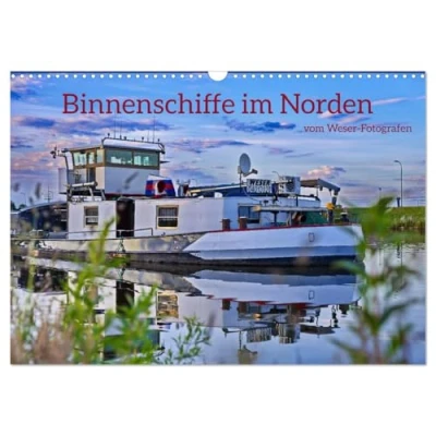 Abbildung von Binnenschiffe im Norden (Wandkalender 2025 DIN A3 quer), CALVENDO Monatskalender