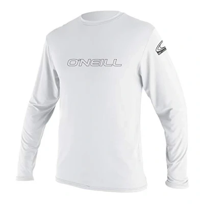 Abbildung von O&#039;Neill Wetsuits Herren Basic Skins L/S Rash Tee Vest, White, 2XL