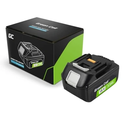 Abbildung von Green Cell (3Ah 18V Li Ion) BL1830 BL1850 BL1840 BL1860 BL1830B Akku 3000mAh Ersatzakku für Makita LXT 18 V System mit Batterieladeanzeige Kein Memory Effekt