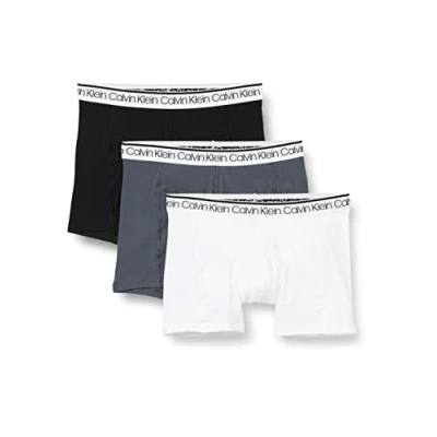 Abbildung von Calvin Klein Herren Surge Boxer Brief 3pk Briefs Exclusives, Black/White/Turbulence, XL (3er pack)