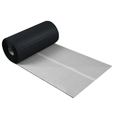 Abbildung von Kaminanschlussband 3D Strukturiertes Aluminium 300 mm x 5 m, 7 Farben Wandanschlussband Dach Kamin Wand Schornstein (Anthrazit)