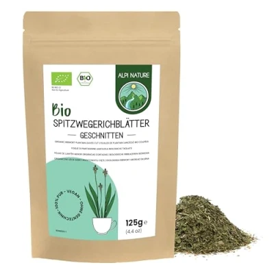 Abbildung von Spitzwegerich bio 125g von Alpi Nature, Tee lose, Blätter, getrocknet zur Zubereitung Tee, Wegerich und Kräutertee