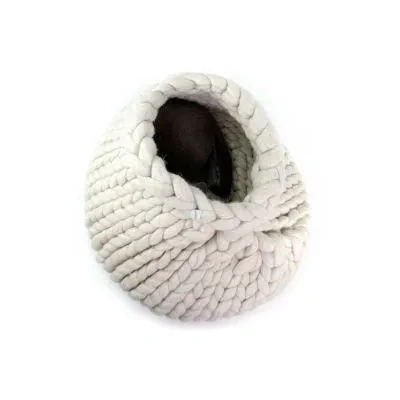Abbildung von Katzenhöhle Hoodie Ø 45 cm, hellgrau/beige one size Hellgrau / Beige Meliert
