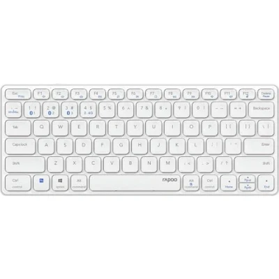 Abbildung von Rapoo Kabellose Multimode Tastatur mit Bluetooth, wiederaufladbar, 2,4 GHz, Konnektivität für Verschiedene Geräte und schlankes Design, E9600M, Grau